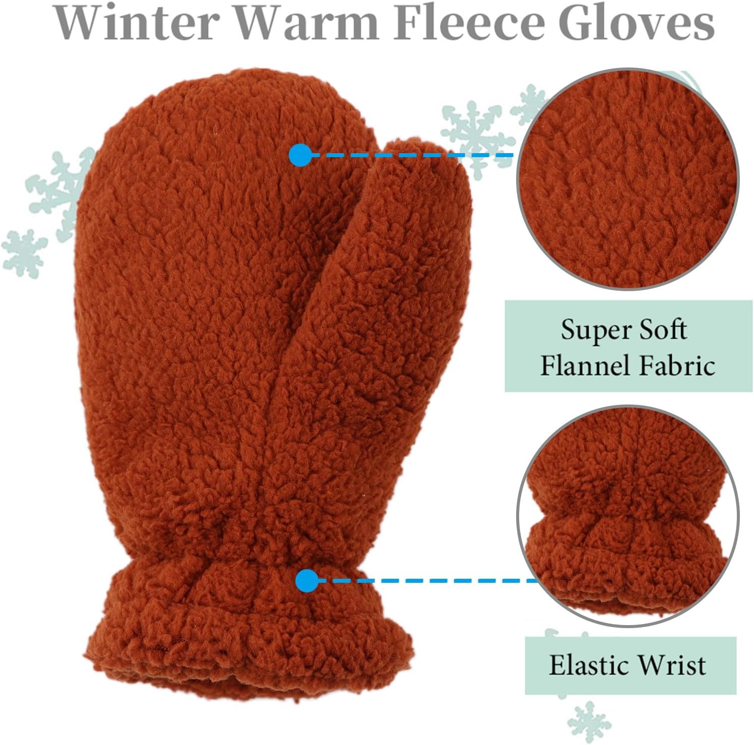 Zsedrut Baby Boys Winter Glove Warm Toddler Infant Girls Mittens Fleece Lined Gloves 1-7 Years - Image 3